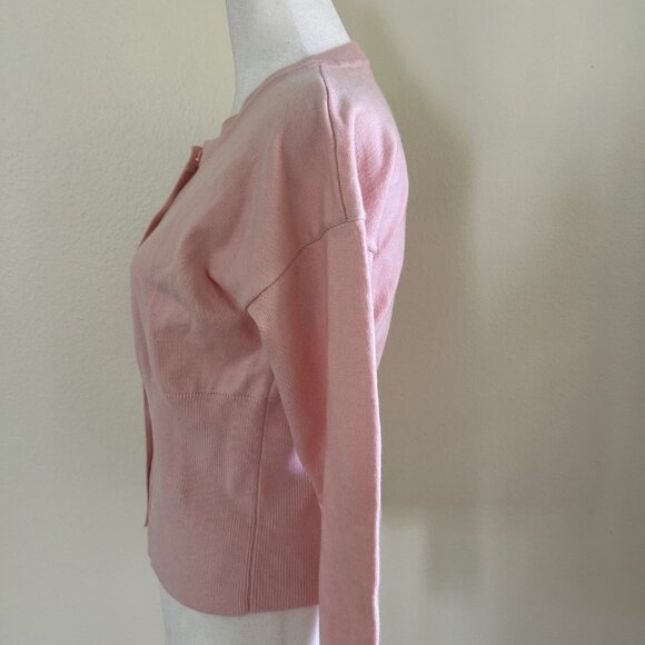 Cotton On Cardigan Women’s SZ M Pink Button Up Sweater Long Sleeve Button Cuff - Picture 2 of 12